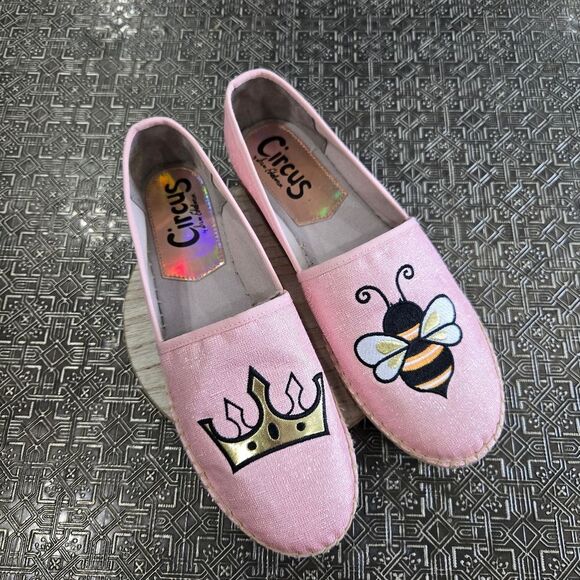 🐢 Circus by Sam Edelman Leni Queen Bee Espadrilles Flats Size 10 - Picture 3 of 9